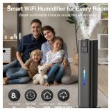 Honovos Smart Humidifiers Large Room Bedroom Home, 2.11Gal(8L) Quiet Top Fill Cool Mist Humidifier, Smart App & Remote Control, 3 Speed Humidifier with 360° Nozzle, Humidity Setting for Baby Office -