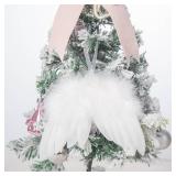 24Pcs Angel Wings Christmas Ornaments Mini Angel Feather Hanging Decor for Christmas Tree Angel Wings Pendant for Crafts Xmas Party DIY Decorations