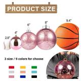 XmasExp Large Christmas Ornaments Christmas Ball Ornaments Pink Giant Shatterproof Christmas Ornaments Mercury Ball Christmas Tree Ornaments for Holiday Party (Pink, 6.0" (2pcs))