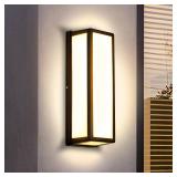 LANFU LED Aluminum Wall Sconce Waterproof Outdoor Wall Light,Modern Porch Wall Light (Large Rectangle-50W)