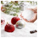 JOYIN 12oz Fake Snow Decoration Xmas Artificial Snow, 320g Plastic Fake Snowflakes for Christmas Tree Decoration Holiday Decor and Winter Displays