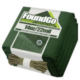 FoundGo Canvas Tarp 8x12ft Heavy Duty Waterresistant Tarps with Grommets, UV Resistant, 22 Mil Tarpaulin,14 oz Durable Cloth Covers for Car, Roof, Boat, Camp, Canopy, Woodpile with Ropes-Green