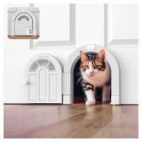 Cat Door Interior Door - No-Flap Cat Door for Interior Door, Cat Door Interior Door for Cats Up to 20 lbs, Easy DIY Setup, Secured Installation in Minutes, No Training Needed