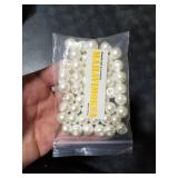 MAHAVIMOKSA Round Faux Pearl Button with Hole for DIY Craft Sweater Shirt Coat Clothing (12mm, Ivory)