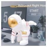 Astronaut Figure Resin Astronaut Kneeling Action Figurine Statue, Big Astronaut Decor Space Sculpture for Desktop Space Themed Bedroom or Children