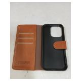 SUANPOT Compatible with iPhone 16 Pro 6.3" Wallet case with RFID Blocking Credit Card Holder,Flip Book PU Leather Protective Cover Women Men for Apple 16 Pro Phone Case Light Brown