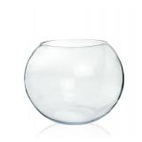 Craft And Party, Glass Bubble Vase, 4.5" Height x 6" Width Glass Fish Bowl Vase, Bubble Bowl vase for Terrarium, Flower Vase Centerpiece