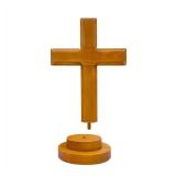 Wooden Cross Tabletop Wood Cross Standing Cross for Church Prayer Home Decor 4x7x11 Inches