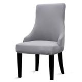 Liykimt Stretch Wingback Side Chair Slipcover-Accent Chair Cover Slipcover with Arm,Washable Upholstered Arm Dining Chair with Nailed Trim Protector for Dining Living Room Set of 1,Light Gray