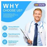 OK TAPE OKPore Transparent Medical Tape (Pack of 24) - First Aid Surgical Tape Hypoallergenic and Breathable for Wound Dressing Care, Latex Free, 0.5in x 10yds