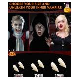 Halloween Vampire Teeth Fake Fangs: Realistic Vampire Fangs Teeth Adult Kids Halloween Vampire Makeup Costume Cosplay Accessories Women Men Stick on Vampire Werewolf Teeth Fangs Adhesive Party Favors