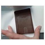 Buffway Slim Minimalist Front Pocket RFID Blocking Leather Wallets for Men and Women - Lichee Coffee