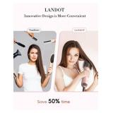 LANDOT Hair Blow Dryer Brush: One-Step Hot Air Brush with 60mm Oval Barrel - 4 in 1 HairDryer Styler and Volumizer for Drying Straightening Curling Volumizing Hair Fight Frizz and Add Volume