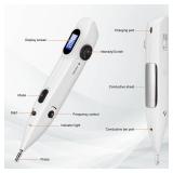 iVolconn Electronic Acupuncture Pen with 20 Levels Intensity and 3 Modes, Cordless Meridian Energy Pen with 2 Acupuncture Probes Automatic Detection of Acupuncture Points for Pain Management (White)