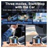 FIETODK Car Diffuser, Smart Car Air Freshener with Starlight Projector and 50ml Perfume, Each Bottle Perfume Lasts 4 Months, Smart On/Off, 3 Concentration Modes, USB Charge, Cologne