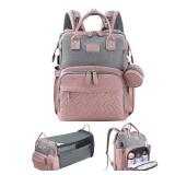 JOLLITO Baby Diaper Bag Backpack with Changing Station, Large Capacity, Stroller Straps and USB Charging Port, Baby Registry Search for Boys & Girls