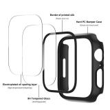 JERXUN 6 Pack Case with Tempered Glass Screen Protector for Apple Watch Series 9/8/7 45mm, Ultra-Thin Scratch Resistant Full Protective Hard PC Bumper Cover for iWatch 45mm Accessories