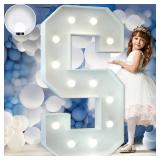 imprsv 4FT Marquee Light Up Letters, Cool White Light Up Letters S, Large Marquee Letters for Party Decorations, Foam Letters Large, Letters With Lights for Decor, Birthday Wedding Decor