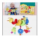 Baby Activity Spiral Stroller Car Seat Travel Lathe Hanging Toys Rattles Toy