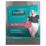 Depend Fresh Protection Adult Incontinence & Postpartum Underwear for Women - Maximum Absorbency - XL - Blush - 15ct - Retail: $79.24