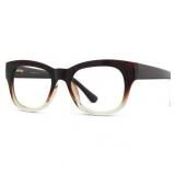 Jonas Paul Eyewear Blue Light Glasses Brown / Crystal Fade Magnifying Acrylic Lens Unisex 2.50