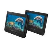 onn. 10" Dual Screen DVD Player with Digital Panel, Black