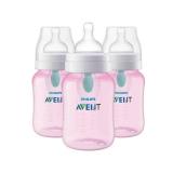 Philips Avent Anti-Colic Baby Bottle with AirFree Vent - Pink - 9oz/3pk