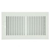 Imperial 12-inch x 6-inch White Sidewall Register Rectangular Household Vent Cover 2-Way