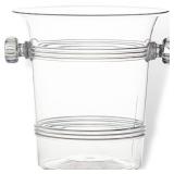 Crystal Clear Plastic Ice Bucket - Reusable Ice Container & Beverage Cooler, Perfect Bar Accessory for Parties, Themed Events, Picnics & Everyday Home Use