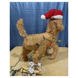 23 in Incandescent Tinsel Golden Retriever Christmas Novelty Sculpture Light - Wondershop.