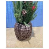 30in Decorated Mixed Greenery Artificial Christmas Plant Arrangement in Basket Base - Wondershop