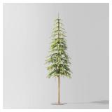 5ft Pre-Lit LED Downswept Alpine Balsam Artificial Christmas Tree Warm White Dew Drop Lights - Wondershop