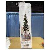 5ft Pre-Lit LED Downswept Alpine Balsam Artificial Christmas Tree Warm White Dew Drop Lights - Wondershop