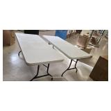 (2) Plastic LIFETIME Folding Tables