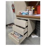 5 Drawer Metal Desk With Contents Included