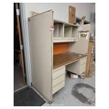 5 Drawer Metal Desk With Contents Included