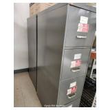 (2) Metal 4 Drawer Filing Cabinets