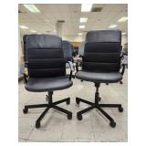 (2) Black Rolling Office Chairs