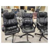 (3) Black Office Chairs