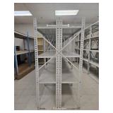 (4) White Metal Storage Shelves