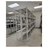 (2) White Metal Storage Shelves