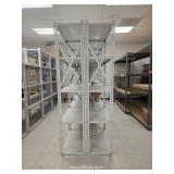 (2) White Metal Storage Shelves