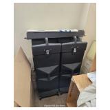 Metal Storage Cabinet w/ Assorted Polo Shirts & ASI Items