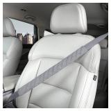 HighnessHwoo Extra Long Seatbelt Covers for Adults Kids Women & Men, Soft Car Seat Belt Strap Cushion for Sedan, SUV, Trucks, Shoulder Neck Chest Protector Pads, Auto Accessories, 1pc, Gray, 19.5in