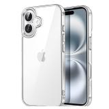 JETech Case for iPhone 16 6.1-Inch, Non-Yellowing Shockproof Phone Bumper Cover, Anti-Scratch Clear Back (Clear)