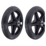 6 Inch Solid Wheel Replacement for Wheelchairs, Rollators, Walkers,