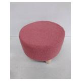 Fuzzy Ottoman, Modern Footrest With Soft Padded Seat