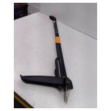 Fiskars 39.25 in. Stainless Steel Weeder With Aluminum Handle, Black and Orange