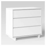 Modern 3 Drawer Dresser White - Room Essentials: Laminated, CARB Certified, Includes Anti-Tip Hardware