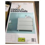 Modern 3 Drawer Dresser White - Room Essentials: Laminated, CARB Certified, Includes Anti-Tip Hardware